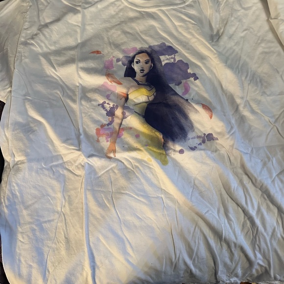 One of a kind Pocahontas watercolor design tee shirt - Picture 3 of 4